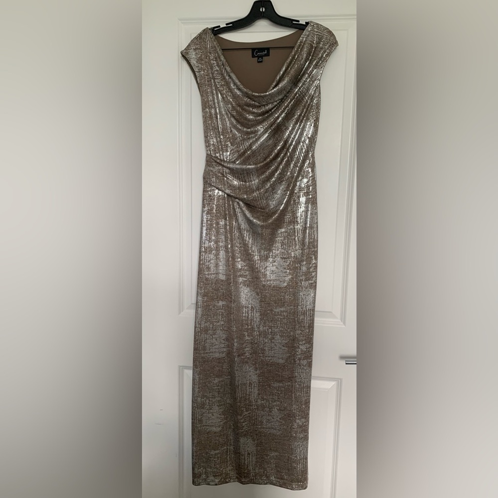 Connected Apparel Silver Maxi Dress